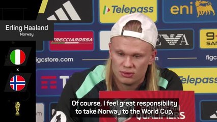 Haaland feels 'great responsibility' to take Norway to the World Cup
