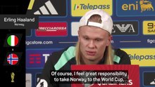 Haaland feels 'great responsibility' to take Norway to the World Cup