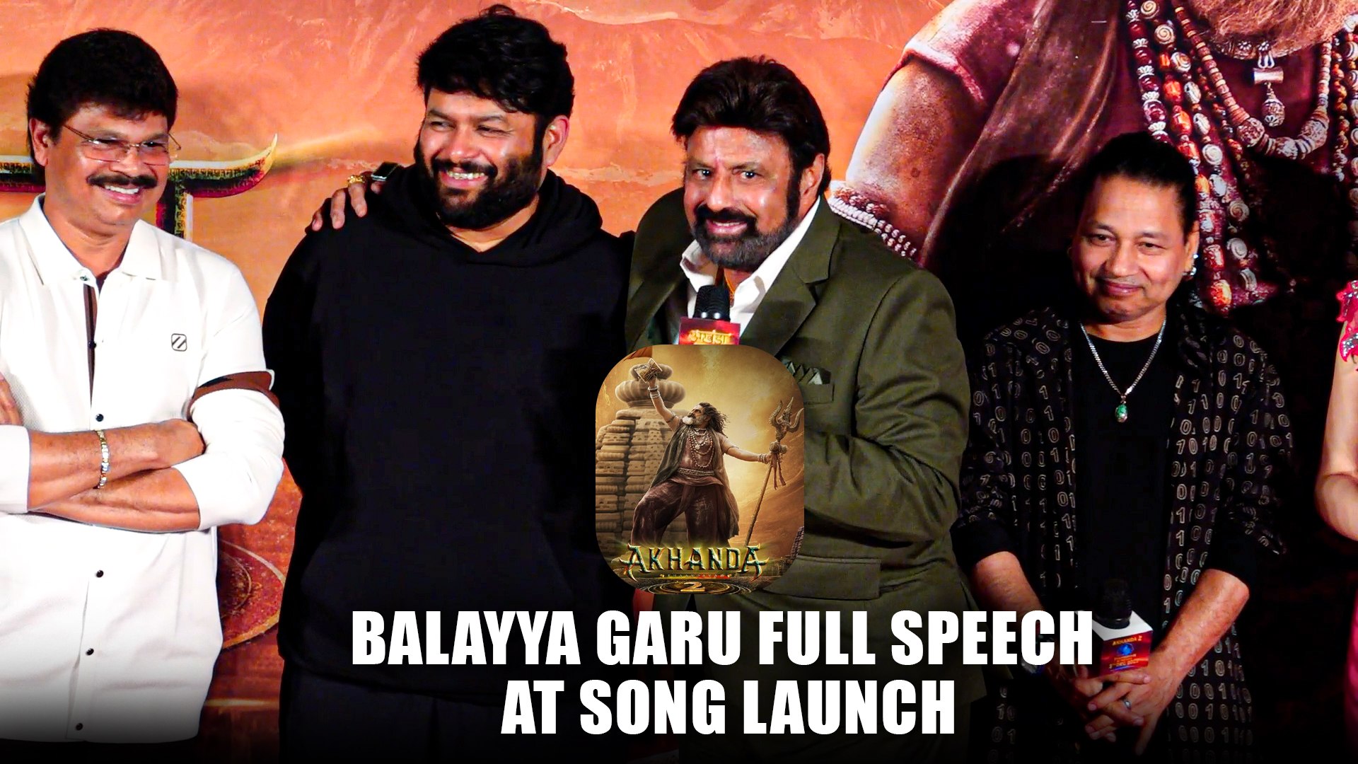 FULL Grand Speech Of Nandanamuri Balakrishna | The Thaandavam Song Launch  In Mumbai | Akhanda 2, image size:1920x1080