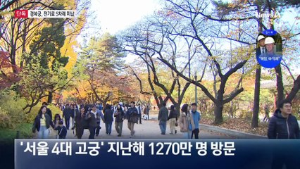 [단독]경복궁, 올해 5차례 전기료 미납…덕수궁은 8차례