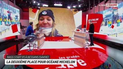 Océane Michelon, après sa deuxième place sur la mass start à Bessans : «J'ai beaucoup appris de la saison dernière» - Biathlon - Pré-saison (F)