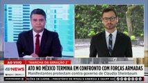 Manifestação termina em confronto no México