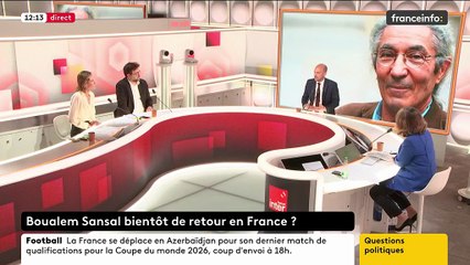 Boualem Sansal : "Il est aujourd'hui à l'ambassade de France à Berlin, nous espérons le voir rentrer dans les prochains jours", déclare le ministre des Affaires étrangères Jean-Noël Barrot