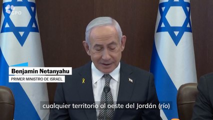 Netanyahu reafirma su oposición a un Estado palestino.