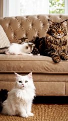 Rare Odd-Eye Cat Family 🐾😻 | Cutest Kittens Ever! #aigenerated #cat #shorts