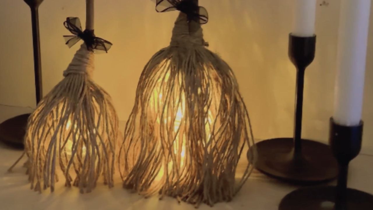 Easy Halloween project demonstrates how to build a light-up magic broom for decoration
