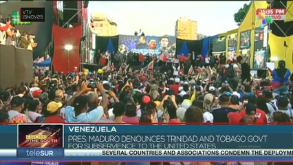 Venezuela, pres. Maduro denounces Trinidad and Tobago govt. for subservience to the U.S.