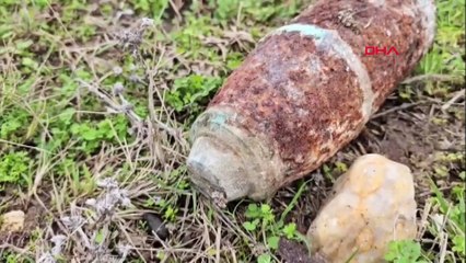 Edirne'de köy merasında bulunan top mermisi imha edildi