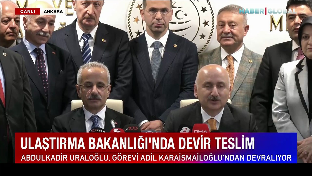 Abdülkadir Uraloğlu Ulaştırma ve Altyapı Bakanlığı görevini Adil Karaismailoğlu'ndan devraldı