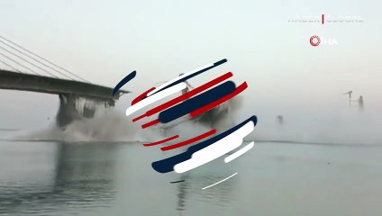 Hindistan'da yapım aşamasındaki köprü, yerle bir oldu: Facia anları kamerada