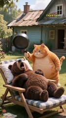 Orange Cat vs Tiger – Funniest AI Animal Video Ever! 😂🐱🐅