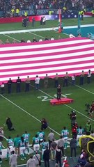 Karina Pasian entonó el himno de Estados Unidos en el Bernabéu