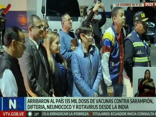 Arriban al país 135 mil vacunas para fortalecer el Programa Nacional de Inmunización