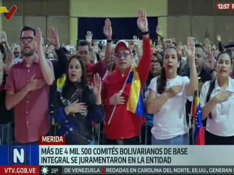 Más de 4 mil 500 Comités Bolivarianos de Base Integral fueron juramentado en Mérida