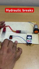 Simple Hydraulic Brakes Working Model | School Science Project