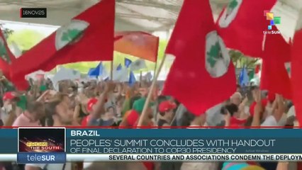 Brazil, Peoples´ Summit concludes with handout of final declaration to COP30 presidency