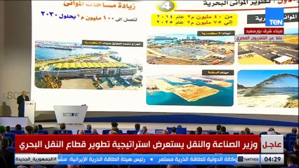 وزير الصناعة والنقل يسعرض محاور الخطة الشامل لتطوير صناعة النقل البحري