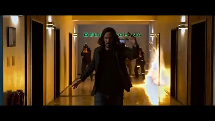 The Matrix Resurrections (2021) - Morpheus Office Shootout | Movieclips