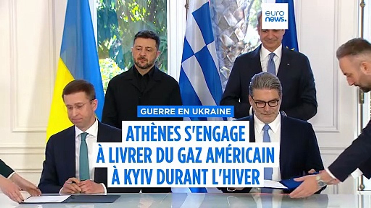 Zelensky à Athènes : un accord signé pour la livraison de gaz américain à l'Ukraine cet hiver