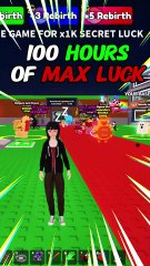 100 Hours of MAX LUCK In Steal A Brainrot NEW Update 🙏💀 #stealabrainrot #roblox