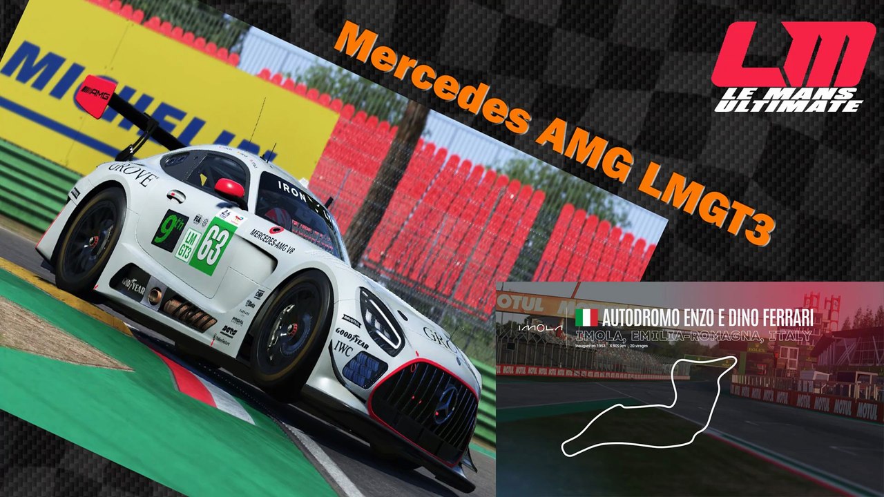 Tour de piste à Imola en Mercedes AMG LMGT3 sur Le Mans Ultimate