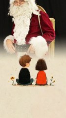 plongez dans la magie de noel deux yeux émerveillés qui suivent le pere noel