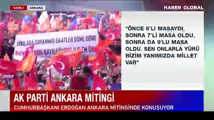 Cumhurbaşkanı Erdoğan: Önce 6'lı masaydı sonra 7'li oldu, şimdi 9'lu masa oldu