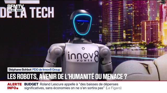 LIGNE ROUGE - Stéphane Bohbot, PDG de Innov8 Group, présente sur le plateau de BFMTV le robot humanoïde dernière génération G1