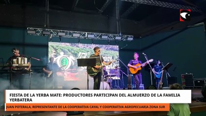 Fiesta de la Yerba Mate productores participan del almuerzo de la familia yerbatera