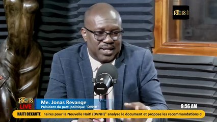 Prezidan pati politik DVNH Me Jonas REVANGE prezante analiz pati a sou avan pwojè dekrè elektoral la