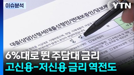 [스타트경제] 6%대로 뛴 주담대 금리...고신용-저신용 금리 역전도 / YTN