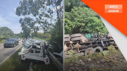 Suami isteri maut, bayi cedera kemalangan di Kota Tinggi