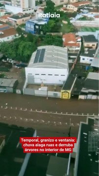 TEMPORAL EM MG | Uma forte chuva atingiu a cidade de Passos, na Região Sudoeste de Minas Gerais, neste domingo (16). O temporal durou aproximadamente 30 minutos, o que foi suficiente para alagar ruas e avenidas. Moradores da cidade gravaram as inundações.