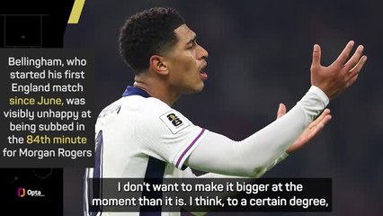 'Not the image that we want' - Tuchel on Bellingham's unhappy reaction to substitution