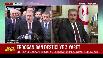 Erdoğan'la görüşmesi sonrası Destici'den 'anket' açıklaması: "Bir saat önce geldi" deyip son anketin sonucu açıkladı