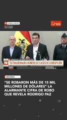 “SE ROBARON MÁS DE 15 mil millones de dólares” la alarmante cifra de robo que revela Rodrigo Paz