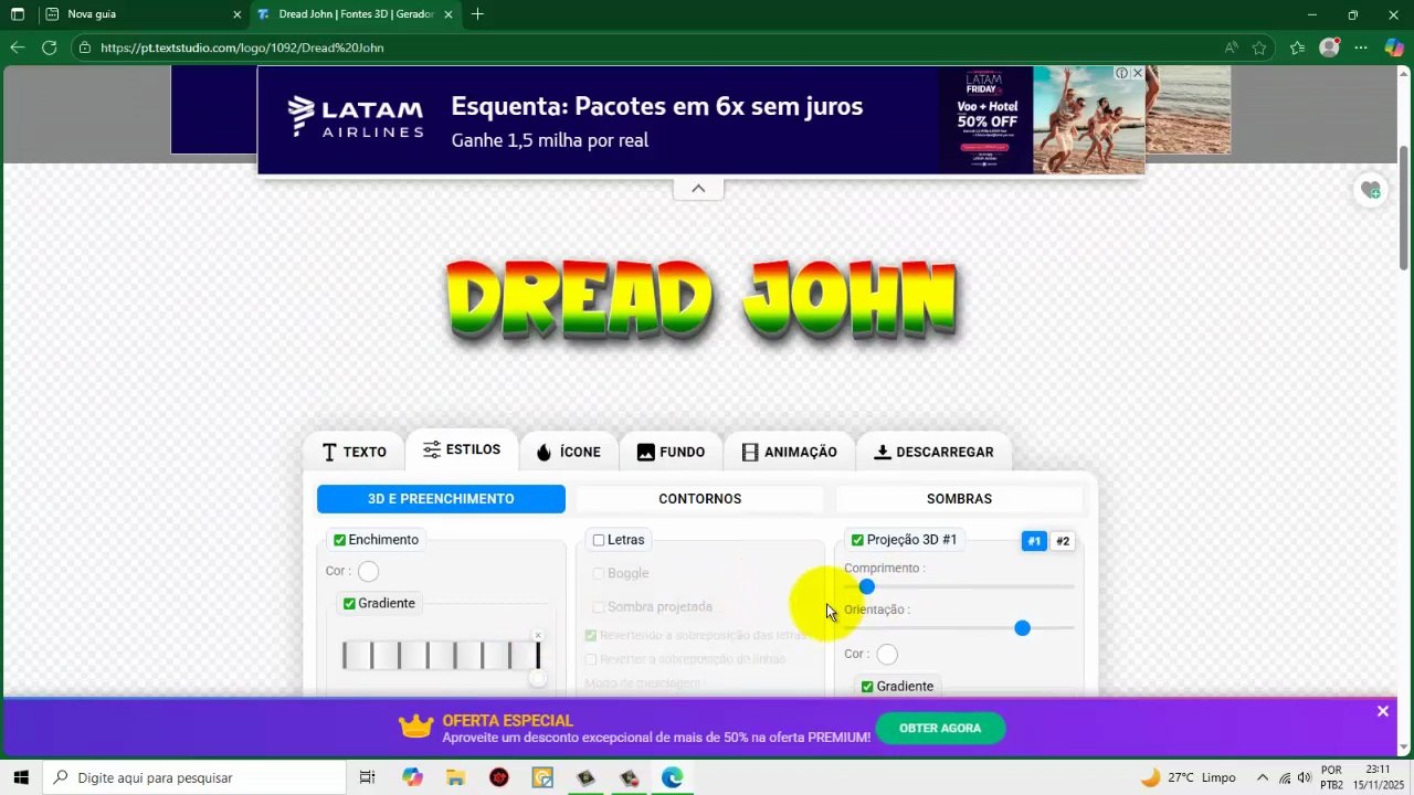 Como Criar Frase Nas Cores Reggae  Online Usando Uma Imagem Criada.