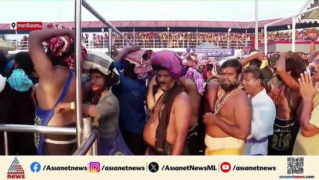 ശബരിമലയിൽ വലിയ തിരക്ക്; സന്നിധാനത്ത് ഭക്തരുടെ നീണ്ട നിര