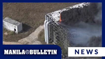 Firefighters battle flames at decommissioned power plant in Texas