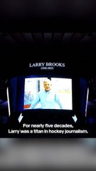 A moment of silence was held by the Rangers in tribute to our Larry Brooks
