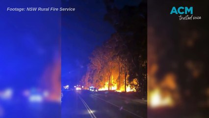 Fire crews battling blaze at Worrowing Heights on November 16, 2025