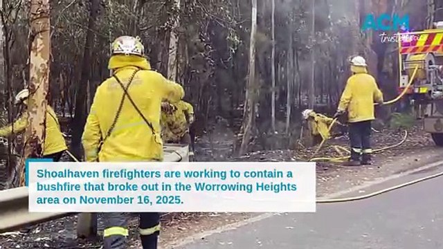 Shoalhaven firefighters containing a blaze at Worrowing Heights