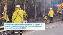 Shoalhaven firefighters containing a blaze at Worrowing Heights
