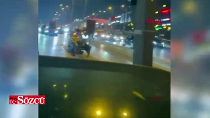 Beylikdüzü’nde D-100 yan yolda trafik kavgası kamerada