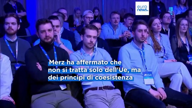 Merz: Il futuro del mondo sarà deciso in Europa , dice il cancelliere tedesco ai giovani della Cdu