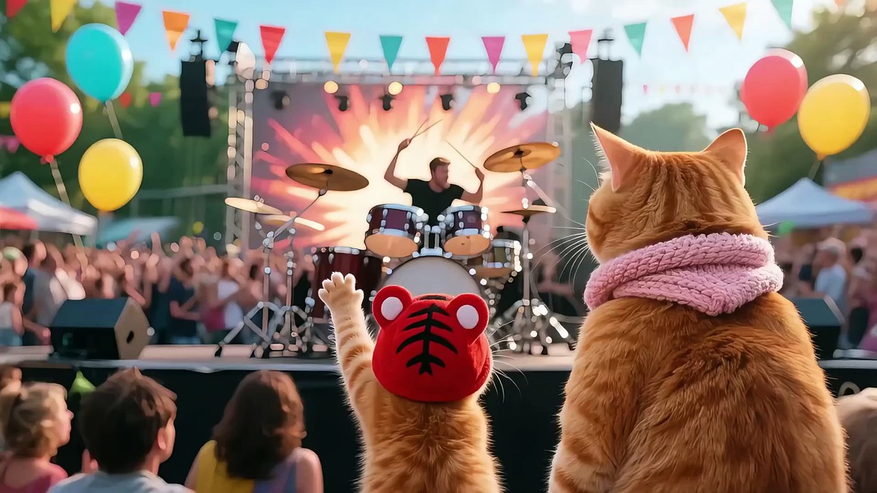 Tiger-Hat Kitten Breaks Box Drum, Still Wins a Shiny Trophy