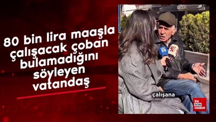 80 bin lira maaşla çalışacak çoban bulamadığını söyleyen vatandaş