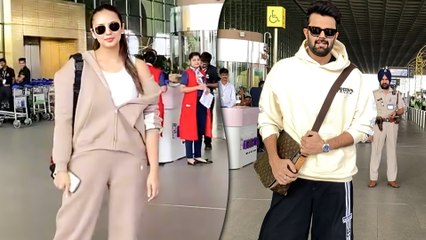 Actor-Anchor Maniesh Paul & Single Salma Huma Qureshi Get Snapped At The Mumbai Airport
