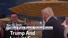 Trump And Leavitt Seen At Mar-a-Lago