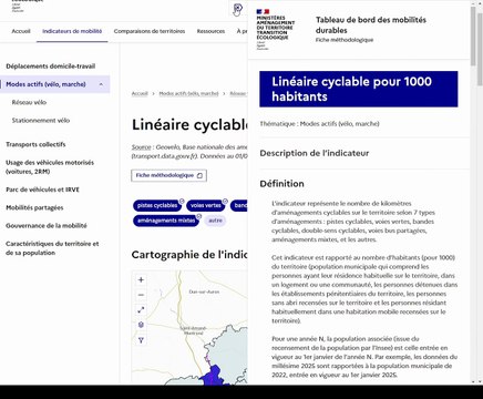 Tableau de bord des mobilités durables - Tutoriel n°5.a : Accéder aux graphiques avancés d'un indicateur